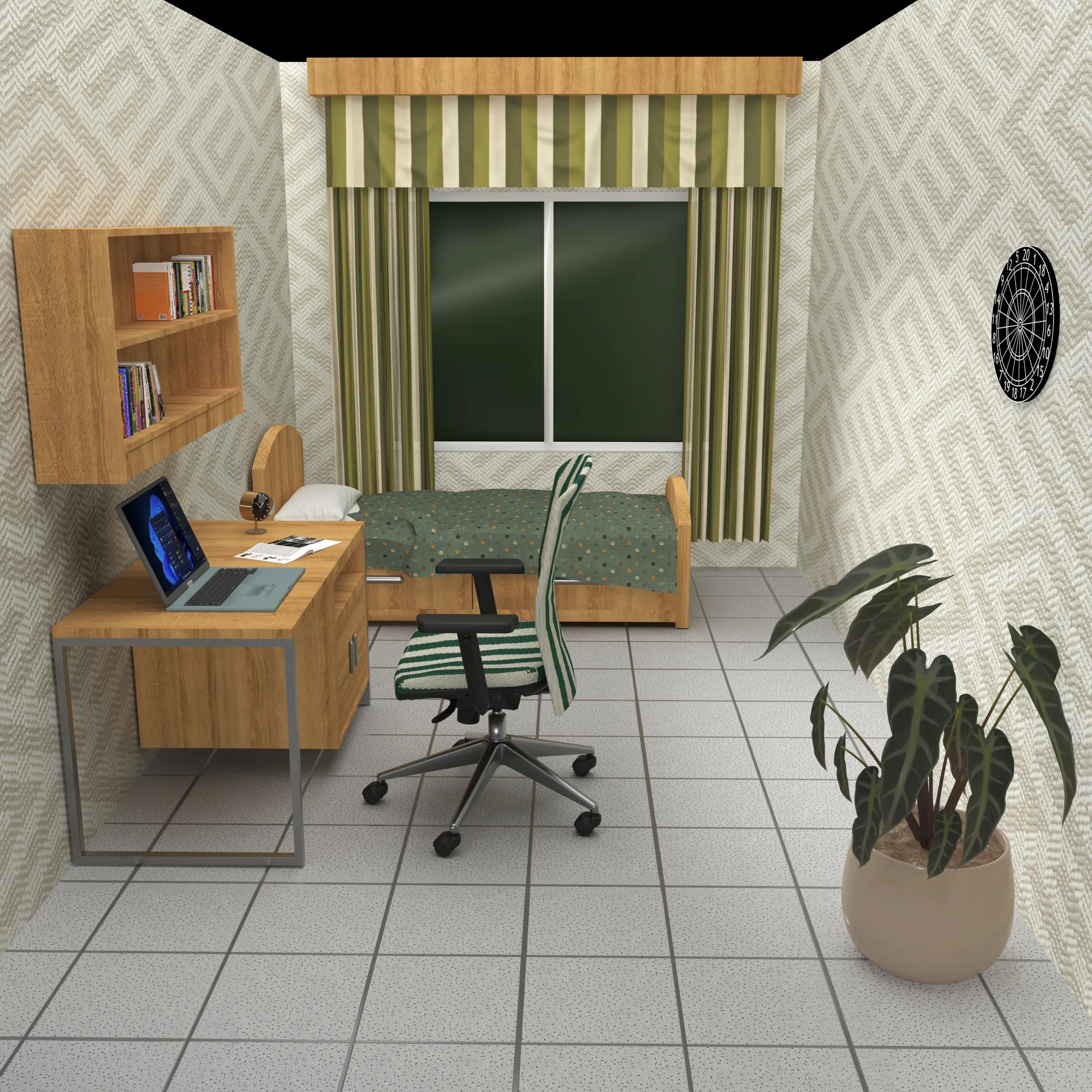 Teenager Room 3D Model .c4d .max .obj .3ds .fbx .stl .blend 