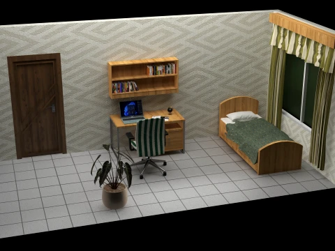 Teenager Room 3D Model