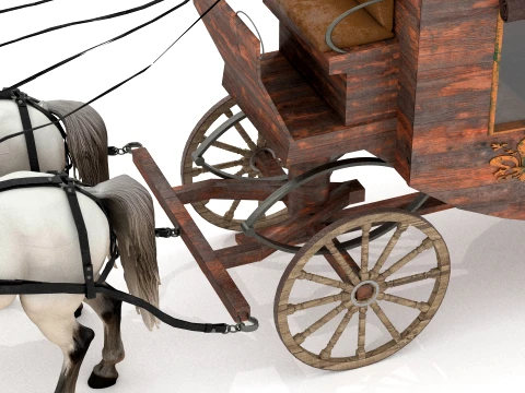 Stage Wagon 3D Model