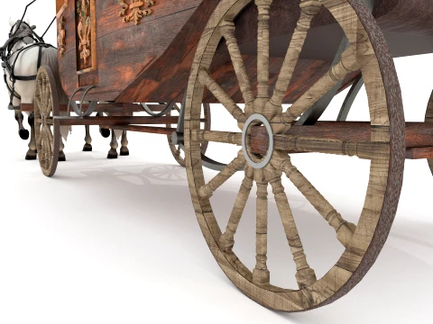 Stage Wagon 3D Model