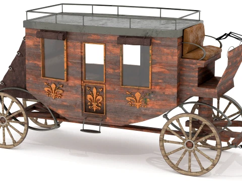 Stage Wagon 3D Model