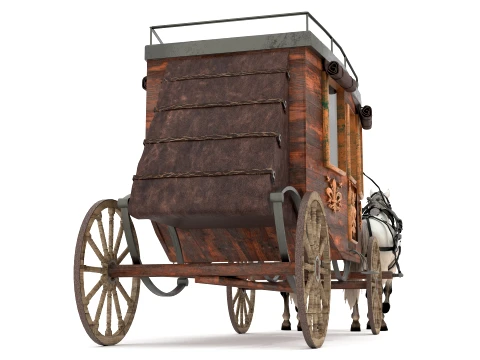 Stage Wagon 3D Model