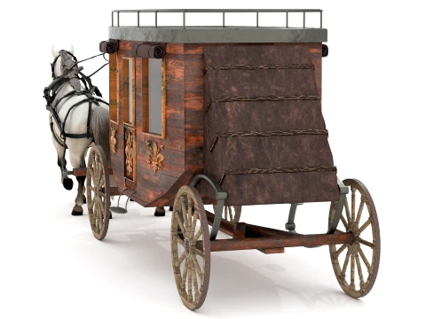 Stage Wagon 3D Model