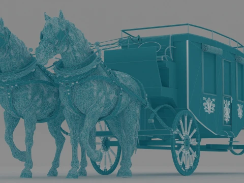 Stage Wagon 3D Model