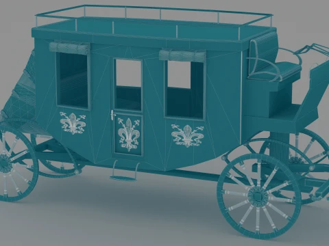 Stage Wagon 3D Model