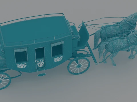 Stage Wagon 3D Model