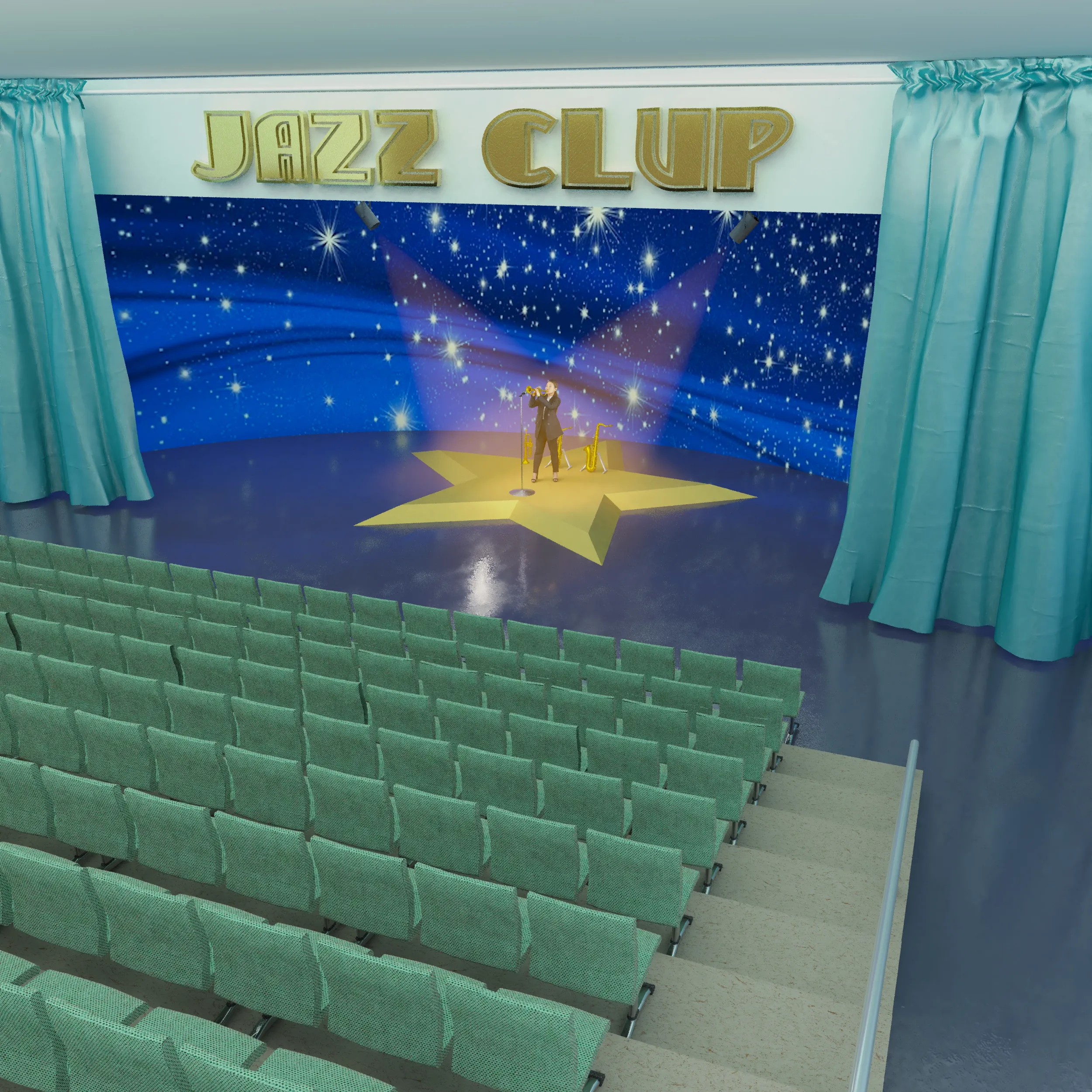 Jazz Clup Modello 3D .c4d .max .obj .3ds .fbx .stl .blend 
