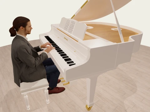 Pianist 2 Model 3D