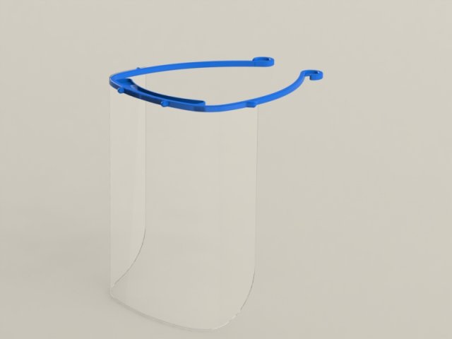 face shield 3D मॉडल .c4d .max .obj .3ds .fbx .stl .blend 