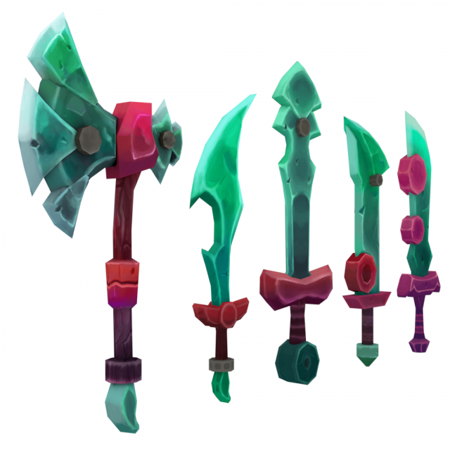 fantasy melee pack 3D Model .c4d .max .obj .3ds .fbx .stl .blend 