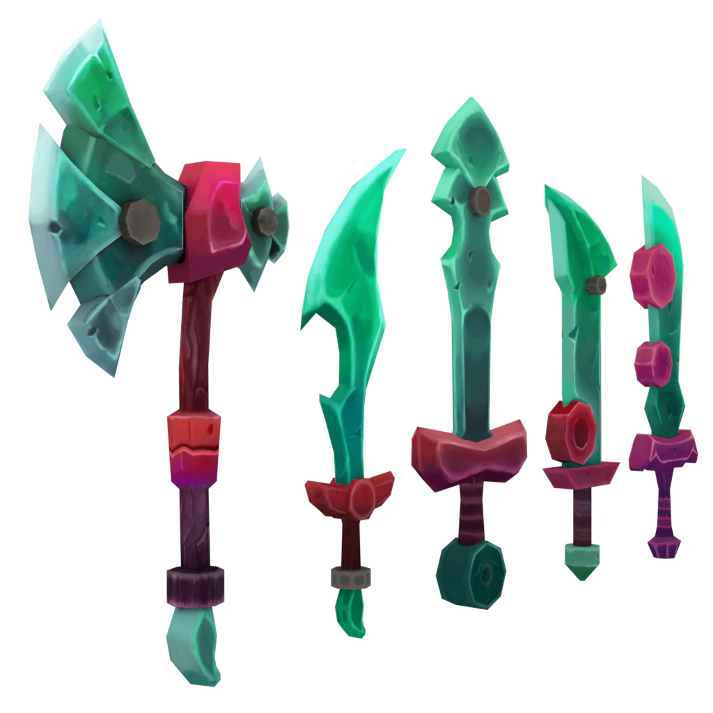 fantasy melee pack 3D Model .c4d .max .obj .3ds .fbx .stl .blend