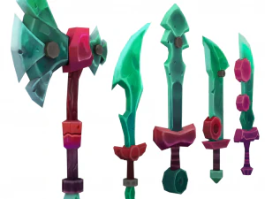 Fantasy-Nahkampfpaket 3D Modell