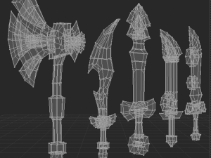 fantasy melee pack 3D Model