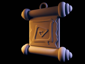 dota 2 town scroll portal keychain Modelo de Impressão 3D