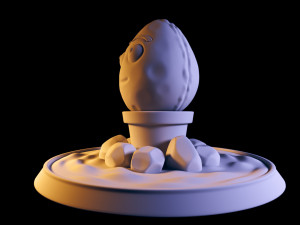 plant vs zombie wall nut pot 3d print Modello di stampa 3D