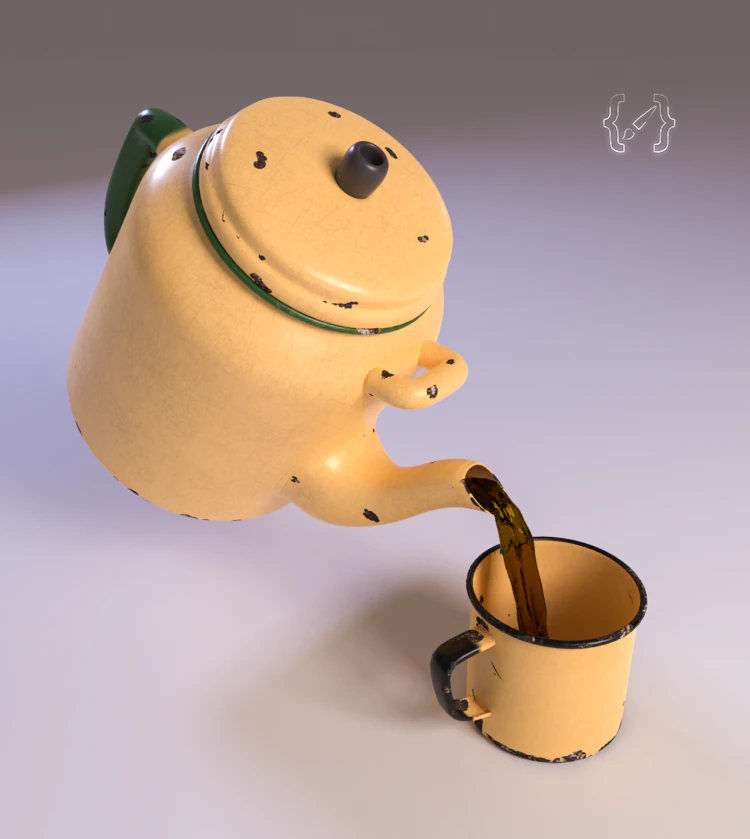 juego de t&eacute; Modelo 3D .c4d .max .obj .3ds .fbx .stl .blend 