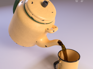 tea set 3D 모델