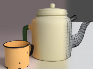 juego de t&eacute; Modelo 3D