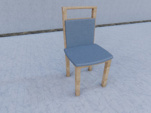 dining table and chair Modèle 3D