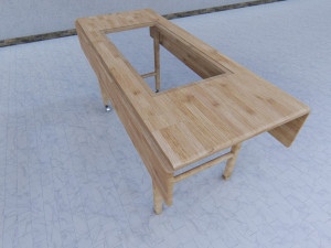 dining table and chair Modèle 3D