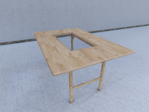 dining table and chair Modèle 3D
