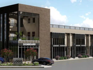 peque&ntilde;o edificio comercial moderno Modelo 3D