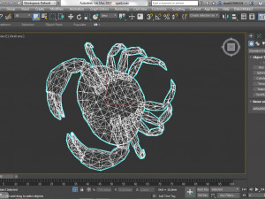 crab in an aquarium 3D Model