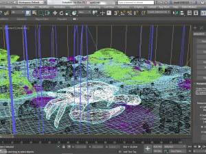 crab in an aquarium 3D Model