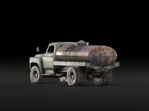 a garage with a tractor a truck and a car 3D मॉडल