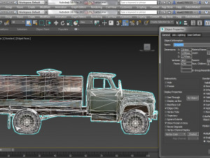 a garage with a tractor a truck and a car 3D मॉडल