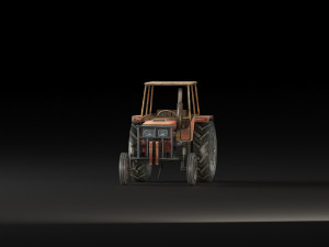a garage with a tractor a truck and a car 3D मॉडल