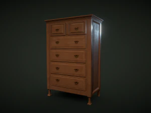アンティーク引き出し 3Dモデル