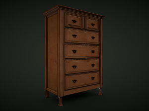 antique drawer Modello 3D