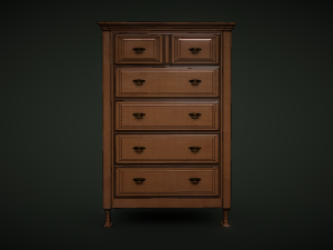 antique drawer Modello 3D