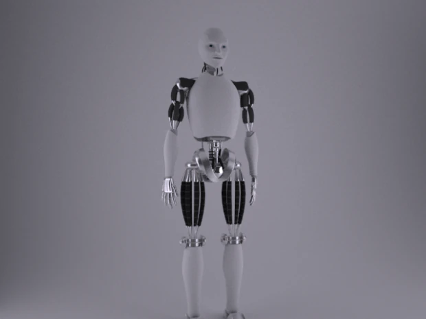very high quality robot 3D Model .c4d .max .obj .3ds .fbx .stl .blend 