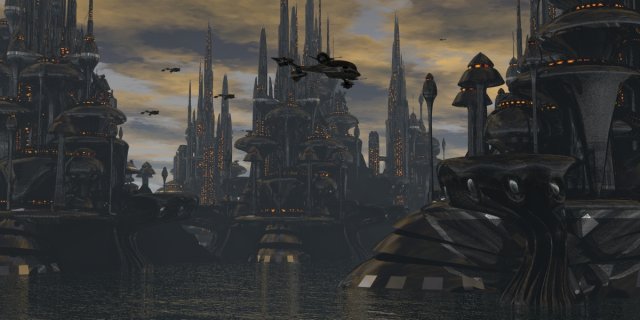 organodron city 3D Модель .c4d .max .obj .3ds .fbx .stl .blend 