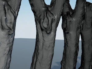ultra realistic tree trunk 3D Model