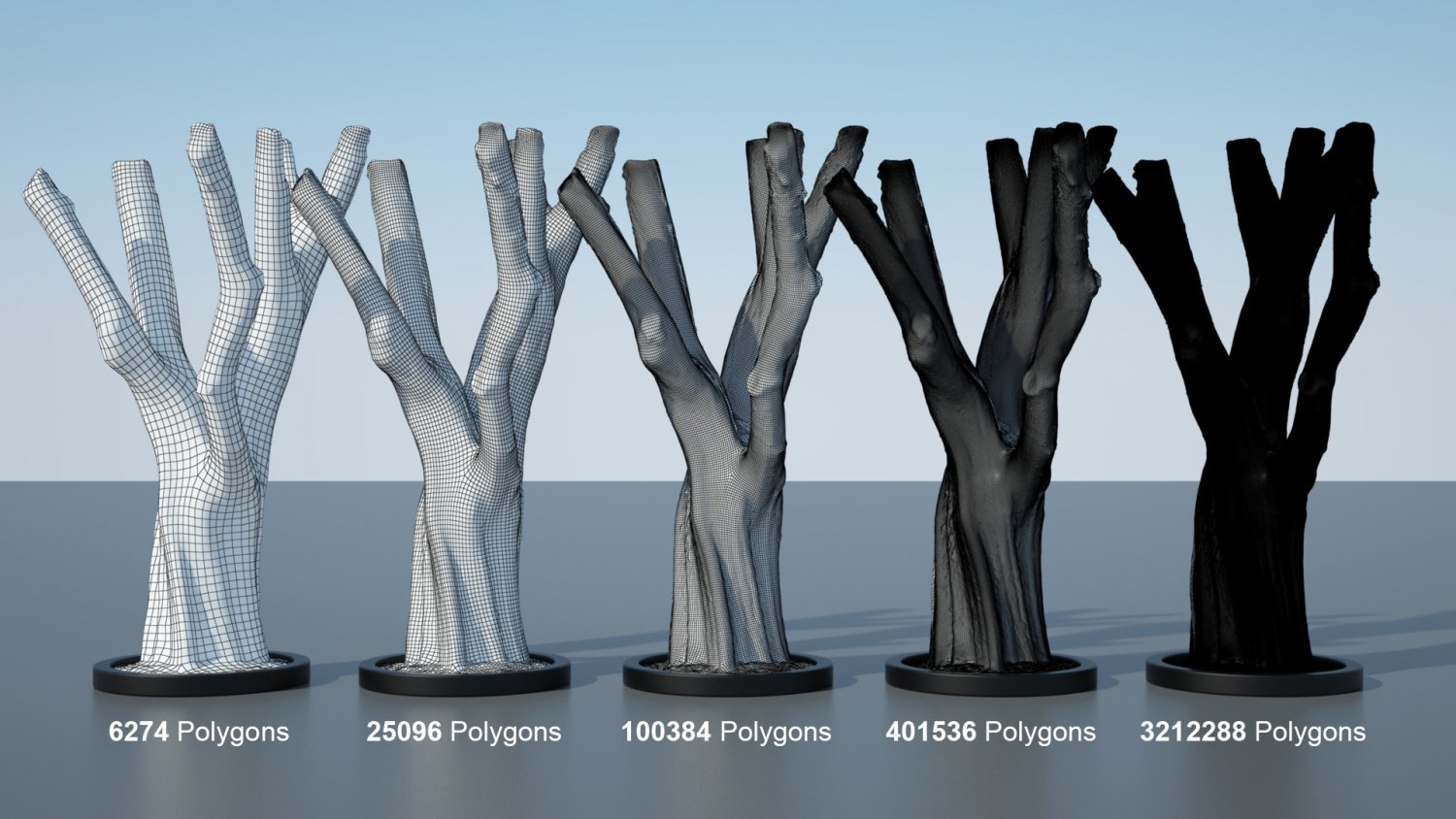 Tall Tree With Long Trunk | 3D model