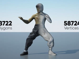 bruce lee action figure 3D Model