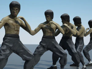 bruce lee action figure 3D Model