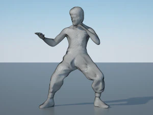 bruce lee action figure 3D Model