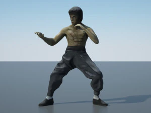 bruce lee action figure 3D Model