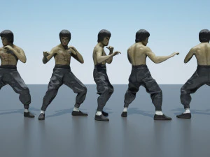 bruce lee action figure 3D Model