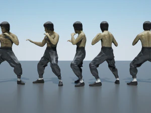 bruce lee action figure 3D Model
