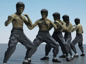 bruce lee action figure 3D Model