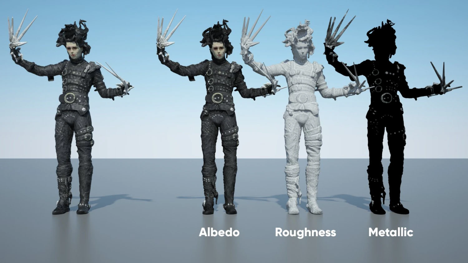 edward scissorhands action figure 3D Model .c4d .max .obj .3ds .fbx .stl .blend 