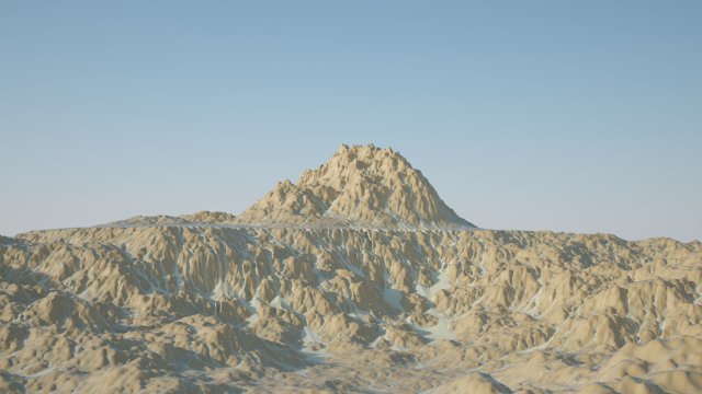 Rocky Desert Terrain 3D Model .c4d .max .obj .3ds .fbx .stl .blend 
