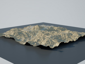 Rocky Desert Terrain 3D Model