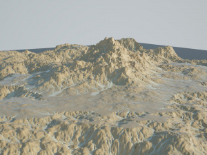Rocky Desert Terrain 3D Model