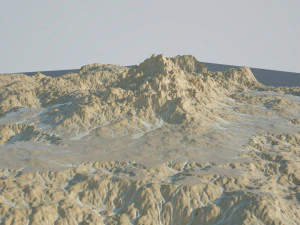 Rocky Desert Terrain 3D Model